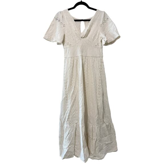 Anthropologie Maeve Rochelle Eyelet Maxi Dress - Picture 2 of 5